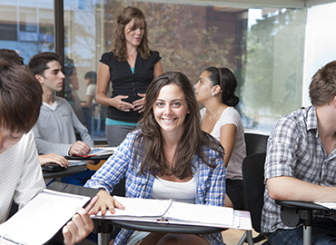 Students in a classroom