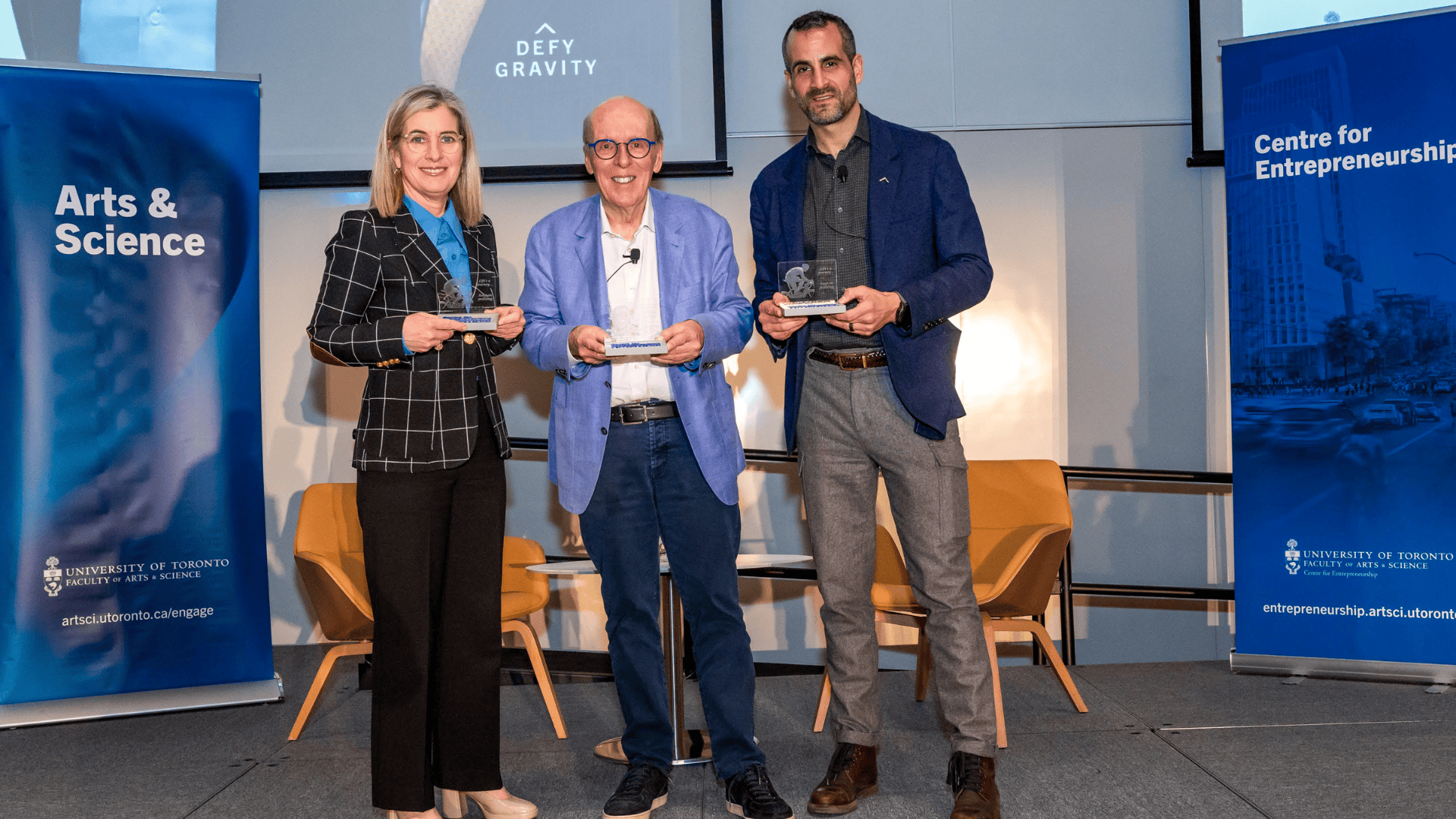 Dean Melanie Woodin, Stephen Smith, and Som Seif