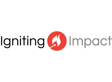 Igniting Impact Logo with lighting match in the middle in red circle