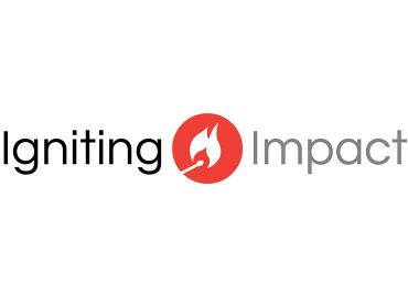 Igniting Impact Logo with lighting match in the middle in red circle